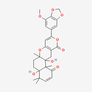 molecular formula C28H30O9 B1198736 特雷坦 A CAS No. 70407-19-1