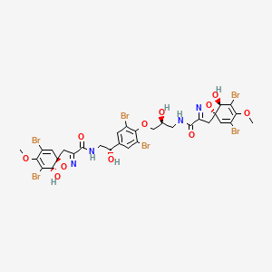 (5S,6R)-7,9-dibromo-N-[(2S)-3-[2,6-dibromo-4-[(1S)-2-[[(5R,6S)-7,9-dibromo-6-hydroxy-8-methoxy-1-oxa-2-azaspiro[4.5]deca-2,7,9-triene-3-carbonyl]amino]-1-hydroxyethyl]phenoxy]-2-hydroxypropyl]-6-hydroxy-8-methoxy-1-oxa-2-azaspiro[4.5]deca-2,7,9-triene-3-carboxamide