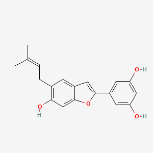 molecular formula C19H18O4 B1198744 Moracin N CAS No. 135248-05-4