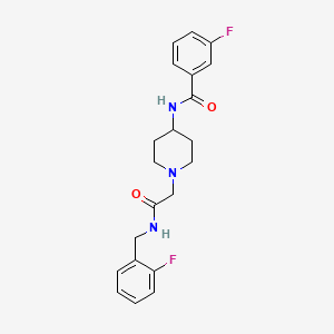 molecular formula C21H23F2N3O2 B1198749 3-fluoro-N-[1-[2-[(2-fluorophenyl)methylamino]-2-oxoethyl]-4-piperidinyl]benzamide 