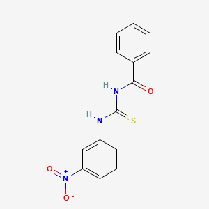 molecular formula C14H11N3O3S B1198755 N-[(3-nitroanilino)-sulfanylidenemethyl]benzamide CAS No. 94398-09-1