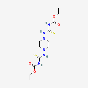 molecular formula C12H22N6O4S2 B11987596 Ethyl {[4-({[(ethoxycarbonyl)amino]carbothioyl}amino)-1-piperazinyl]amino}carbothioylcarbamate CAS No. 126651-80-7