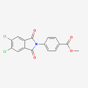 molecular formula C16H9Cl2NO4 B11987597 Methyl 4-(5,6-dichloro-1,3-dioxoisoindol-2-yl)benzoate 