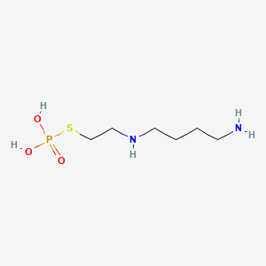 molecular formula C6H17N2O3PS B1198770 S-(2-((4-aminobutyl)amino)ethyl)phosphorothioate CAS No. 20709-37-9