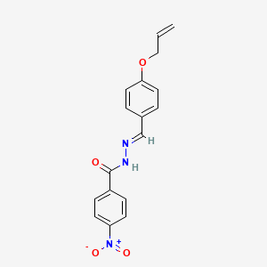 molecular formula C17H15N3O4 B11987767 N'-(4-(Allyloxy)benzylidene)-4-nitrobenzohydrazide CAS No. 303087-72-1