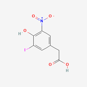 molecular formula C8H6INO5 B1198781 (4-Hydroxy-3-iodo-5-nitrophenyl)acetic acid CAS No. 2646-51-7
