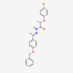 molecular formula C23H21BrN2O3 B11987820 N'-(4-(Benzyloxy)benzylidene)-2-(4-bromophenoxy)propanohydrazide CAS No. 303088-01-9