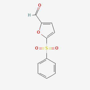 molecular formula C11H8O4S B11987883 2-Furancarboxaldehyde, 5-(phenylsulfonyl)- CAS No. 39689-09-3
