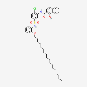 molecular formula C41H53ClN2O5S B11987886 N-(2-chloro-5-{[2-(octadecyloxy)phenyl]sulfamoyl}phenyl)-1-hydroxynaphthalene-2-carboxamide 