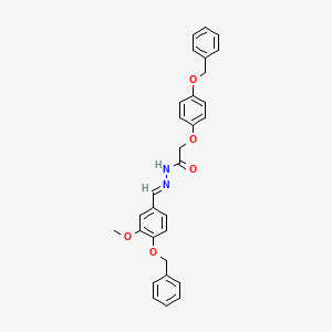 molecular formula C30H28N2O5 B11987939 N'-(4-(Benzyloxy)-3-methoxybenzylidene)-2-(4-(benzyloxy)phenoxy)acetohydrazide CAS No. 303087-76-5