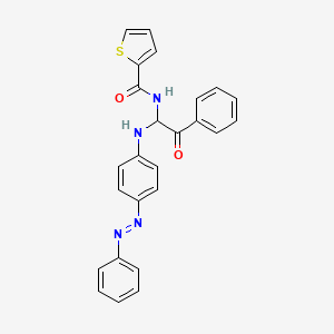 molecular formula C25H20N4O2S B11988049 N-(2-oxo-2-phenyl-1-{4-[(E)-phenyldiazenyl]anilino}ethyl)-2-thiophenecarboxamide CAS No. 324543-58-0