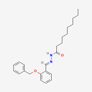 molecular formula C24H32N2O2 B11988159 N'-(2-(Benzyloxy)benzylidene)decanohydrazide CAS No. 303083-18-3