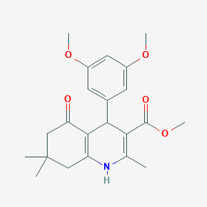 molecular formula C22H27NO5 B11988167 Methyl 4-(3,5-dimethoxyphenyl)-2,7,7-trimethyl-5-oxo-1,4,5,6,7,8-hexahydroquinoline-3-carboxylate 