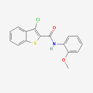 molecular formula C16H12ClNO2S B11988190 3-Chloro-N-(2-methoxyphenyl)-1-benzothiophene-2-carboxamide 