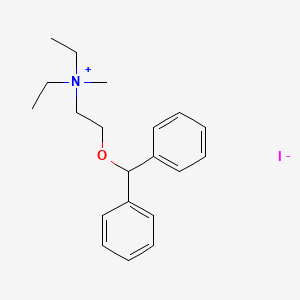 molecular formula C20H28INO B1198827 [2-(DIPHENYLMETHOXY)ETHYL]DIETHYLMETHYLAMMONIUM IODIDE CAS No. 5982-52-5