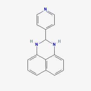 molecular formula C16H13N3 B11988272 2-Pyridin-4-yl-2,3-dihydro-1H-perimidine 