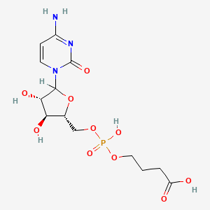 1-{5-O-[(3-Carboxypropoxy)(hydroxy)phosphoryl]pentofuranosyl}-4-imino-1,4-dihydropyrimidin-2-ol