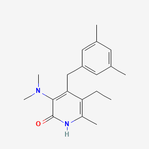 3-Dimethylamino-4-(3,5-dimethylbenzyl)-5-ethyl-6-methylpyridin-2(1H)-one