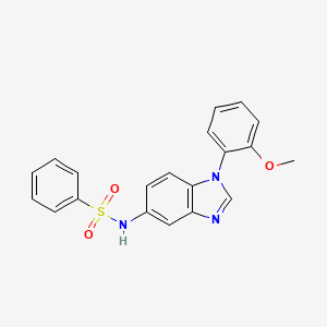 molecular formula C20H17N3O3S B1198843 N-[1-(2-methoxyphenyl)-5-benzimidazolyl]benzenesulfonamide 