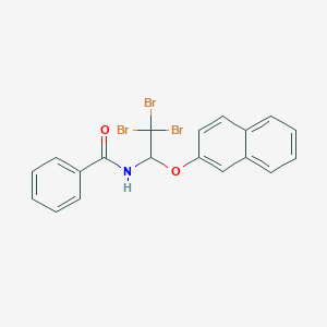 molecular formula C19H14Br3NO2 B11988435 N-(2,2,2-Tribromo-1-(2-naphthyloxy)ethyl)benzamide 