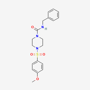 molecular formula C19H23N3O4S B1198846 4-(4-methoxyphenyl)sulfonyl-N-(phenylmethyl)-1-piperazinecarboxamide 