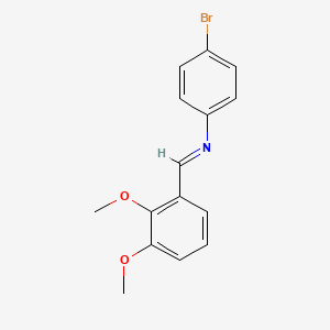molecular formula C15H14BrNO2 B11988495 Benzenamine, 4-bromo-N-[(2,3-dimethoxyphenyl)methylene]- CAS No. 329934-18-1