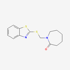 molecular formula C14H16N2OS2 B1198850 1-[(1,3-苯并噻唑-2-基硫代)甲基]-2-氮杂环戊酮 