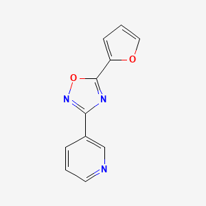 molecular formula C11H7N3O2 B1198853 3-(5-呋喃-2-基-[1,2,4]噁二唑-3-基)-吡啶 