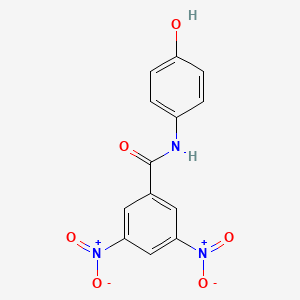 molecular formula C13H9N3O6 B11988538 N-(4-hydroxyphenyl)-3,5-dinitrobenzamide 