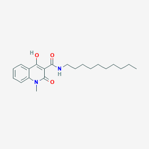 molecular formula C21H30N2O3 B11988563 N-decyl-4-hydroxy-1-methyl-2-oxo-1,2-dihydroquinoline-3-carboxamide 