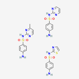 molecular formula C30H31N11O6S4 B1198859 Sulfacombin CAS No. 58098-08-1
