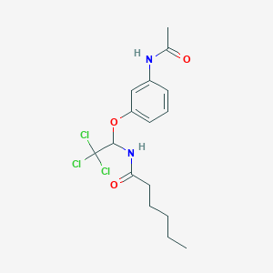 molecular formula C16H21Cl3N2O3 B11988605 N-(1-(3-(Acetylamino)phenoxy)-2,2,2-trichloroethyl)hexanamide 
