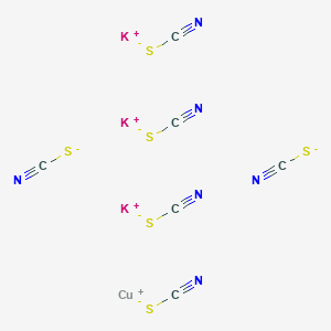 molecular formula C6CuK3N6S6-2 B1198864 Tripotassium hexathiocyanatochromate CAS No. 14282-33-8