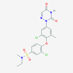 3-Chloro-4-(2-chloro-4-(4,5-dihydro-3,5-dioxo-1,2,4-triazin-2(3H)-yl)-6-methylphenoxy)-N-ethyl-N-methylbenzenesulfonamide