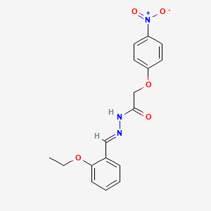 molecular formula C17H17N3O5 B11988741 N'-(2-Ethoxybenzylidene)-2-(4-nitrophenoxy)acetohydrazide CAS No. 303085-76-9