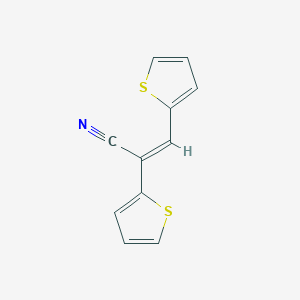 molecular formula C11H7NS2 B11988779 2,3-Di(2-thienyl)acrylonitrile 