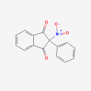 molecular formula C15H9NO4 B11988797 2-Nitro-2-phenylindene-1,3-dione 
