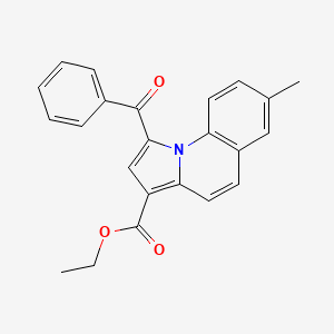 molecular formula C23H19NO3 B11988847 Ethyl 1-benzoyl-7-methylpyrrolo[1,2-a]quinoline-3-carboxylate CAS No. 302913-62-8