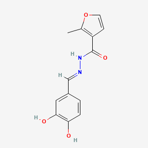 molecular formula C13H12N2O4 B11988861 N'-[(E)-(3,4-dihydroxyphenyl)methylidene]-2-methyl-3-furohydrazide 