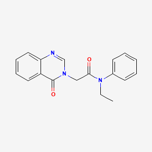 molecular formula C18H17N3O2 B11988922 N-ethyl-2-(4-oxo-3(4H)-quinazolinyl)-N-phenylacetamide 