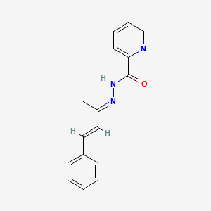 molecular formula C16H15N3O B11988935 N'-[(2E,3E)-4-phenylbut-3-en-2-ylidene]pyridine-2-carbohydrazide 