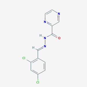 molecular formula C12H8Cl2N4O B11988938 Pyrazine-2-carboxylic acid (2,4-dichloro-benzylidene)-hydrazide 