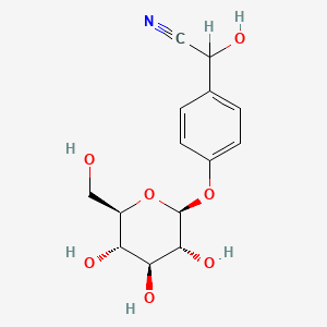 molecular formula C14H17NO7 B1198914 p-Glucosyloxymandelonitrile CAS No. 22660-95-3