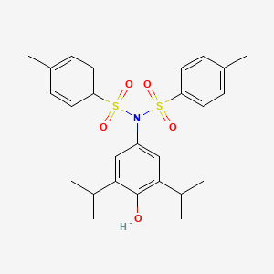 molecular formula C26H31NO5S2 B11989147 N-(4-hydroxy-3,5-diisopropylphenyl)-4-methyl-N-(4-methylphenylsulfonyl)benzenesulfonamide 