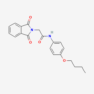molecular formula C20H20N2O4 B11989328 N-(4-butoxyphenyl)-2-(1,3-dioxo-1,3-dihydro-2H-isoindol-2-yl)acetamide 