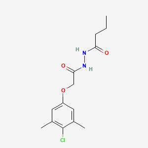 molecular formula C14H19ClN2O3 B11989342 N'-[2-(4-chloro-3,5-dimethylphenoxy)acetyl]butanehydrazide CAS No. 301226-93-7