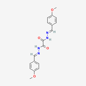 molecular formula C18H18N4O4 B11989353 N,N'-bis[(Z)-(4-methoxyphenyl)methylideneamino]oxamide CAS No. 6963-27-5