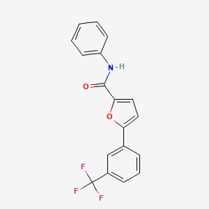 molecular formula C18H12F3NO2 B11989427 N-phenyl-5-[3-(trifluoromethyl)phenyl]furan-2-carboxamide 