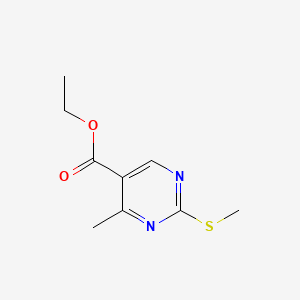 molecular formula C9H12N2O2S B1198945 Ethyl 4-methyl-2-(methylthio)pyrimidine-5-carboxylate CAS No. 7234-25-5