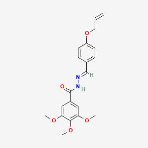 molecular formula C20H22N2O5 B11989492 N'-(4-(Allyloxy)benzylidene)-3,4,5-trimethoxybenzohydrazide CAS No. 303087-57-2